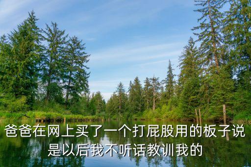 爸爸在網上買了一個打屁股用的板子說是以后我不聽話教訓我的