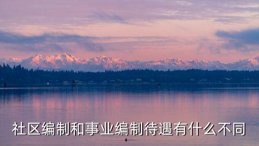 頂級男技師，社區編制和事業編制待遇有什么不同