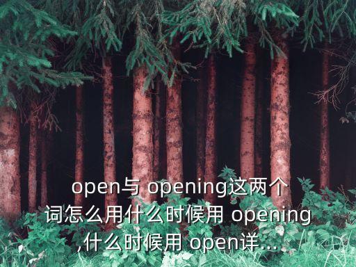 open的現(xiàn)在分詞