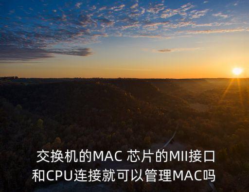  交換機的MAC 芯片的MII接口和CPU連接就可以管理MAC嗎