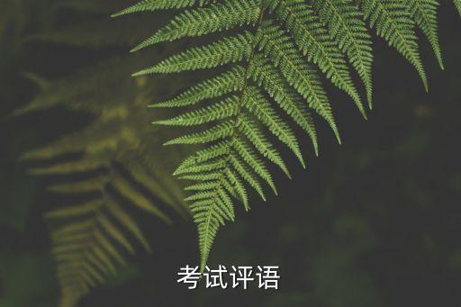 考試評語