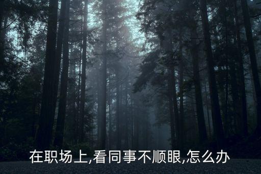 在職場上,看同事不順眼,怎么辦