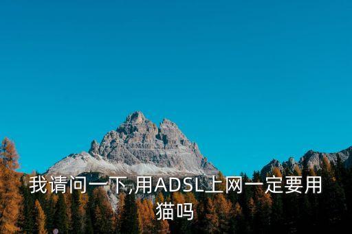 我請問一下,用ADSL上網一定要用貓嗎