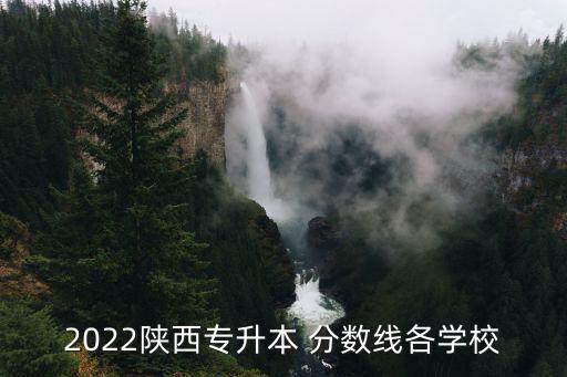 2022陜西專升本 分數線各學校
