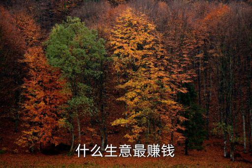 做什么生意最掙錢，什么生意最賺錢