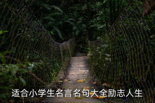 適合小學生名言名句大全勵志人生