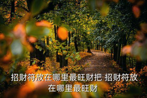 招財符,本地財神在哪里?