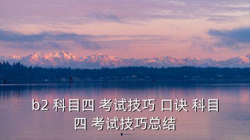 科目四考試技巧口訣表,第二集:四十碼之內看不見的世界