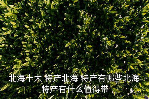 海特產(chǎn),北海特產(chǎn)值得一去的特色旅游產(chǎn)品和東西