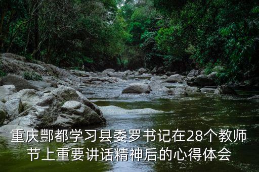 重慶酆都學習縣委羅書記在28個教師節上重要講話精神后的心得體會