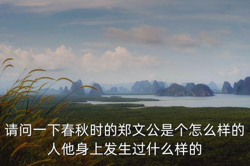 請問一下春秋時的鄭文公是個怎么樣的人他身上發生過什么樣的