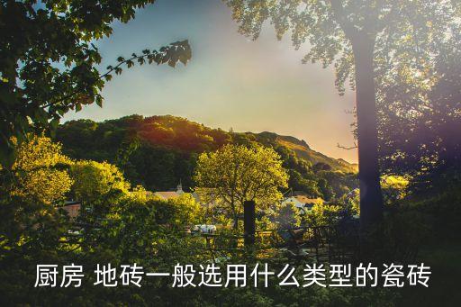 廚房 地磚一般選用什么類型的瓷磚