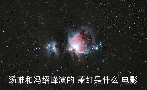 湯唯和馮紹峰演的 蕭紅是什么 電影