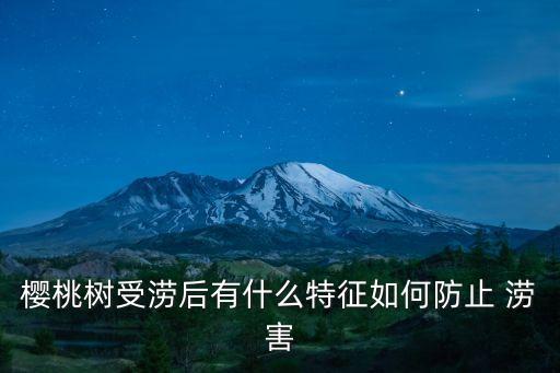 櫻桃樹受澇后有什么特征如何防止 澇害