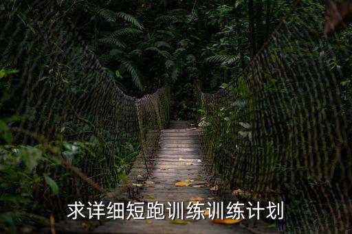 短跑訓練計劃，關于短跑計劃