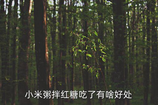 小米粥拌紅糖吃了有啥好處