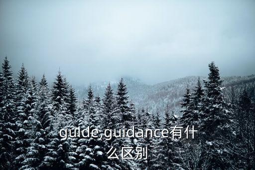  guide,guidance有什么區(qū)別