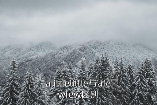 alittlelittle與afewfew區別