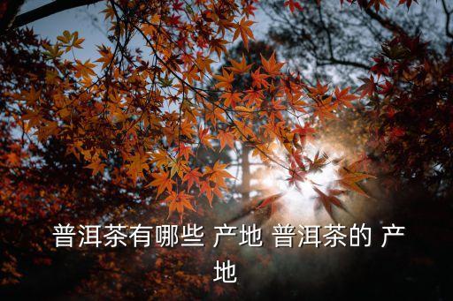  普洱茶有哪些 產(chǎn)地 普洱茶的 產(chǎn)地