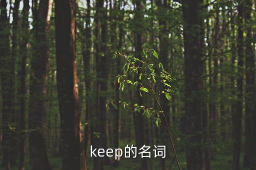 keep的名詞
