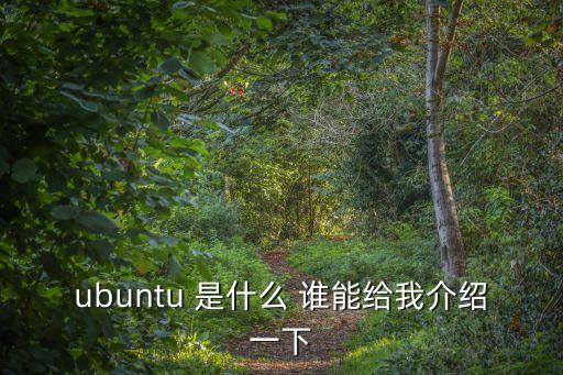 ubuntu 是什么 誰能給我介紹一下