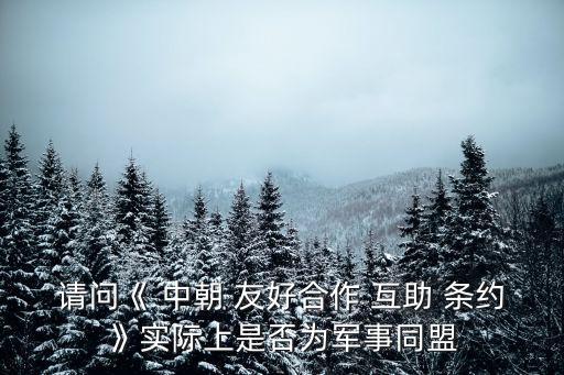 中朝友好互助條約