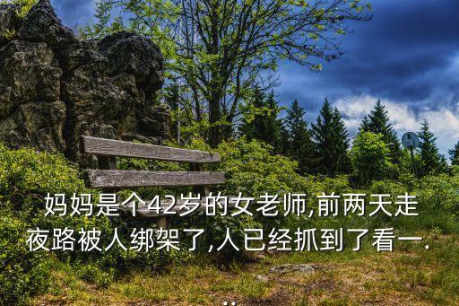  媽媽是個42歲的女老師,前兩天走夜路被人綁架了,人已經抓到了看一...