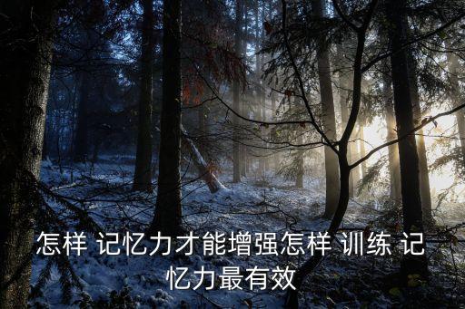 怎樣訓(xùn)練記憶力,堅(jiān)持鍛煉記憶力可長期保持高度注意力