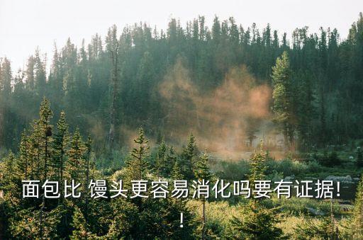 饅頭比,面包和饅頭都是發(fā)酵食品更容易消化