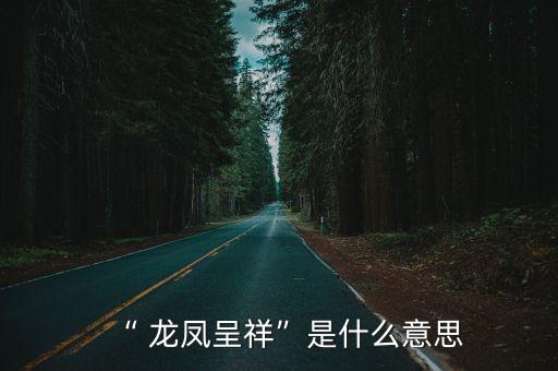 龍鳳呈祥是什么意思,中國傳統吉祥圖案龍鳳呈祥象征財富和喜慶