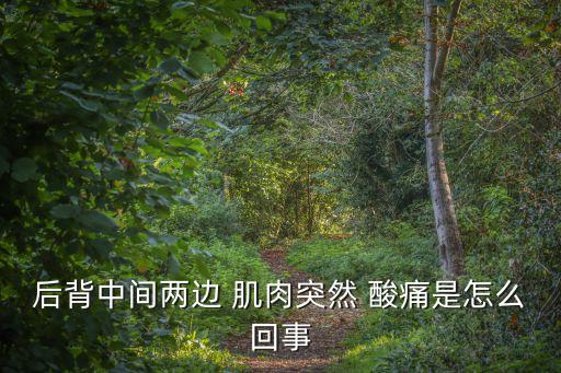 后背中間兩邊 肌肉突然 酸痛是怎么回事