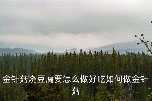 金針菇燒豆腐，金針菇燒豆腐要怎么做好吃如何做金針菇