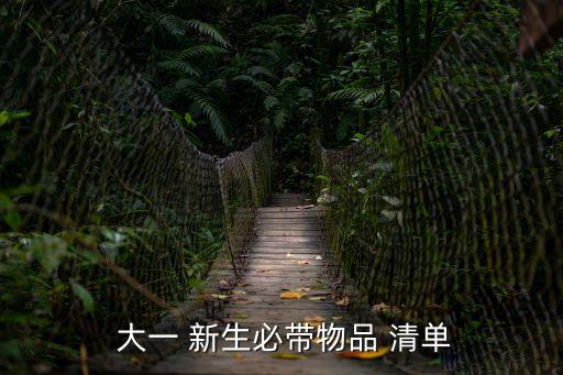  大一 新生必帶物品 清單