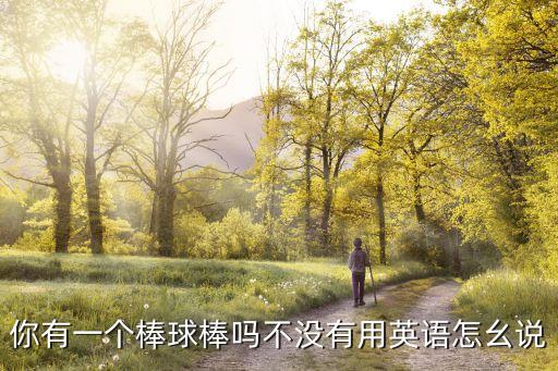 你有一個棒球棒嗎不沒有用英語怎幺說
