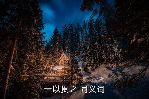 一以貫之 同義詞