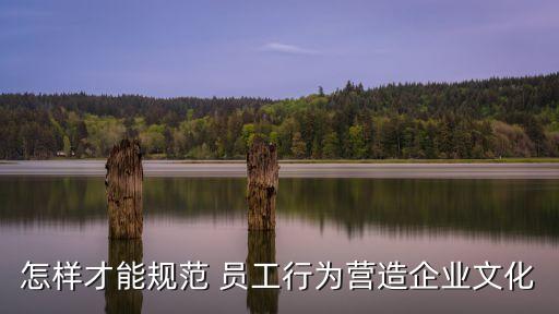 怎樣才能規范 員工行為營造企業文化