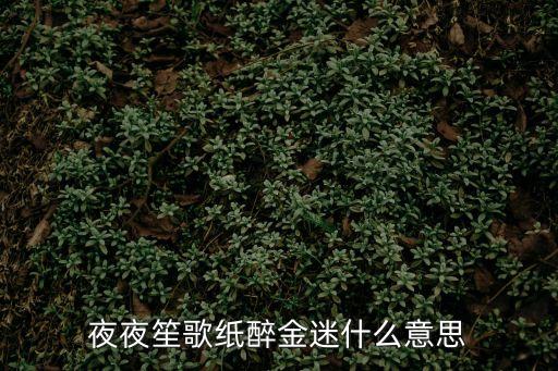 紙醉金迷什么意思，紙迷金醉和紙醉金迷的含義