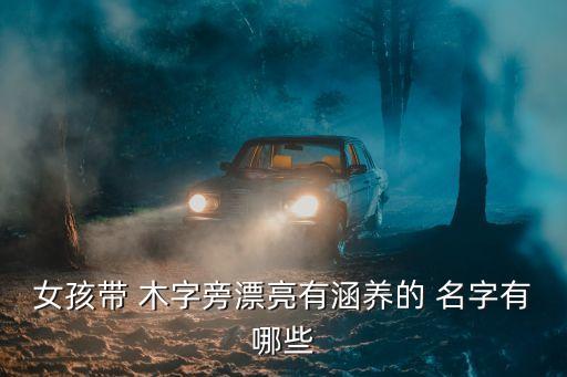 木字旁的高雅女孩名字