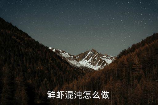 鮮蝦混沌怎么做