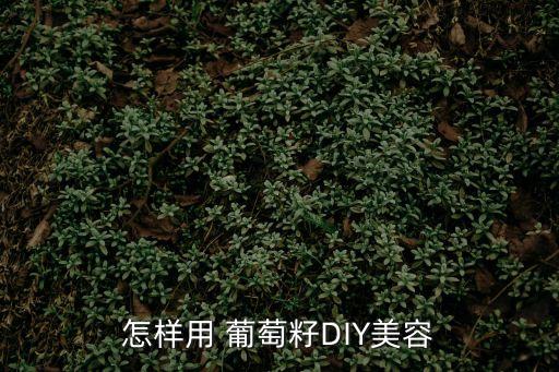 怎樣用 葡萄籽DIY美容