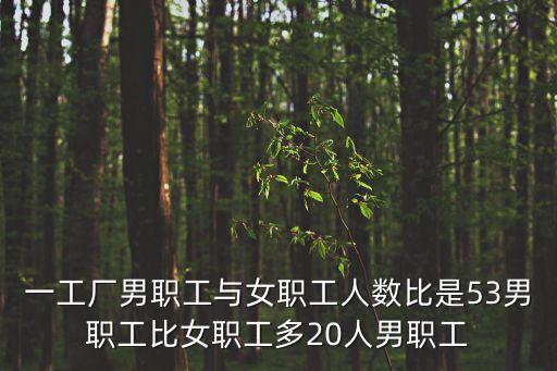 一工廠男職工與女職工人數(shù)比是53男職工比女職工多20人男職工