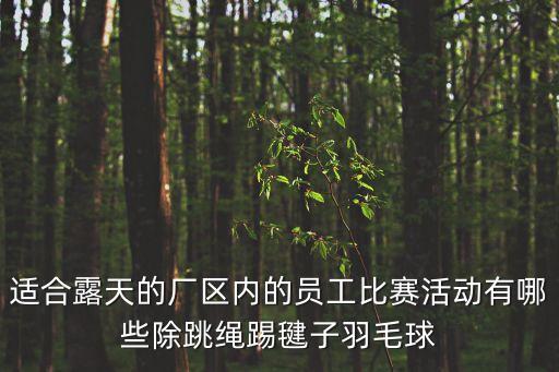 適合露天的廠區內的員工比賽活動有哪些除跳繩踢毽子羽毛球
