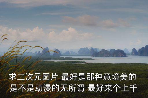 求二次元圖片 最好是那種意境美的 是不是動漫的無所謂 最好來個上千