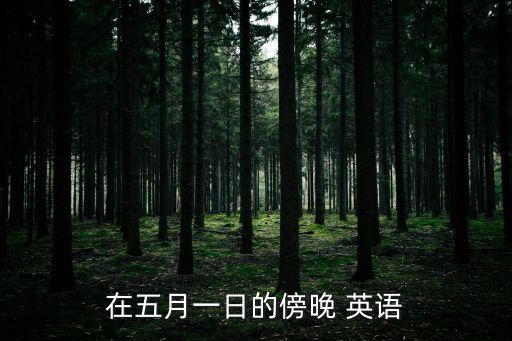 在五月一日的傍晚 英語