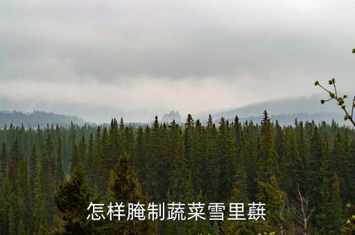 怎樣腌制蔬菜雪里蕻