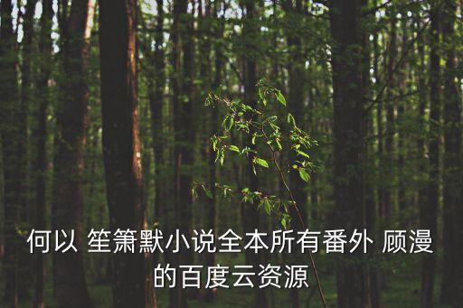 顧漫何以笙簫默,怎么看?引申為結束?