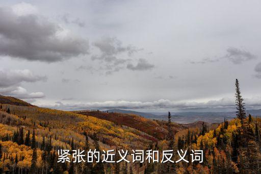 緊張的近義詞是什么，緊張的近義詞和反義詞