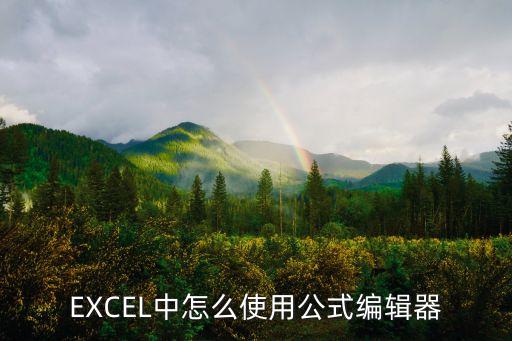公式編輯器怎么用，EXCEL中怎么使用公式編輯器