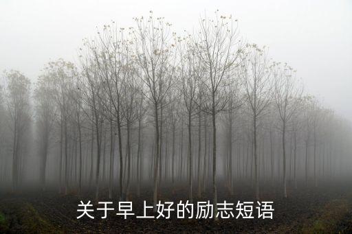 早安勵志語錄，關于早上好的勵志短語