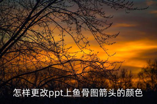 怎樣更改ppt上魚骨圖箭頭的顏色